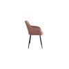 Dining table GYRUS 120 white+ 4 pcs dining chair SIENA pink
