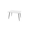Dining Table Ceramon 120 white + 4 pcs dining chair TINO black
