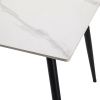 Dining Table Ceramon 120 white + 4 pcs dining chair TINO black