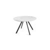 Dining table GYRUS 120 white+ 4 pcs dining chair SIENA black