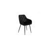 Dining table GYRUS 120 white+ 4 pcs dining chair SIENA black