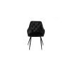 Dining table GYRUS 120 white+ 4 pcs dining chair SIENA black