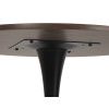 Dining table ORBIS 100 brown + 4 pcs dining chair LOREN brown/creme