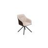 Dining table ORBIS 100 brown + 4 pcs dining chair LOREN brown/creme