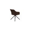 Dining table ORBIS 100 brown + 4 pcs dining chair LOREN brown/creme