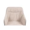 Dining table ORBIS 100 brown + 4 pcs dining chair LOREN brown/creme