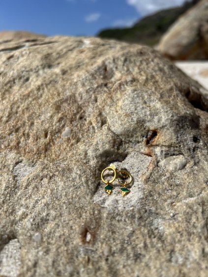 NEFTIS NÁUŠNICE ZELENÝ ONYX