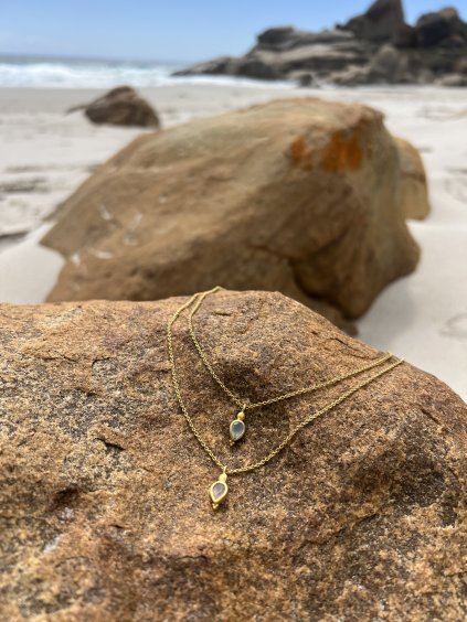 NÁHRDELNÍK RŮŽENÍN / Akvamarín