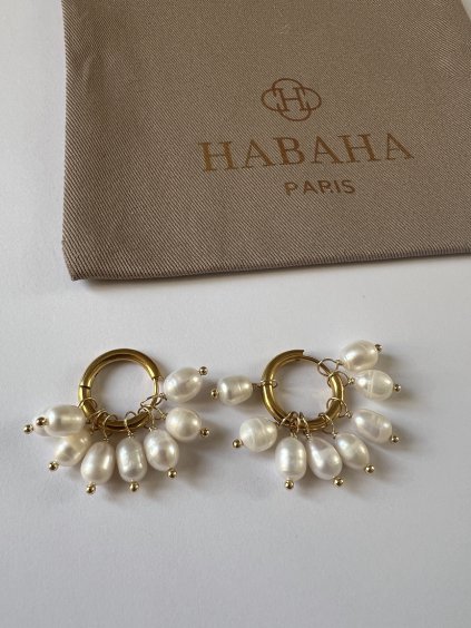 Habaha Paris – náušnice z říčních perel