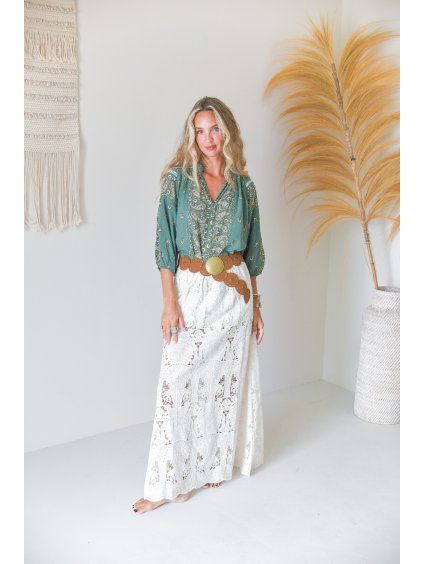 VIRIDIAN PRINT BLOUSE