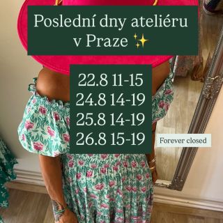 FYI : Poslední společné dny v atelieru v Podolí. 26.8 je poslední den otevřeno a již ateliér v Praze fungovat nebude. V...