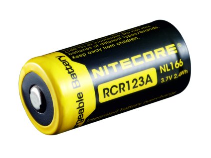 NITECORE RCR123A nabíjecí Li-Ion aku, 650mAh 3,7V 2,4Wh