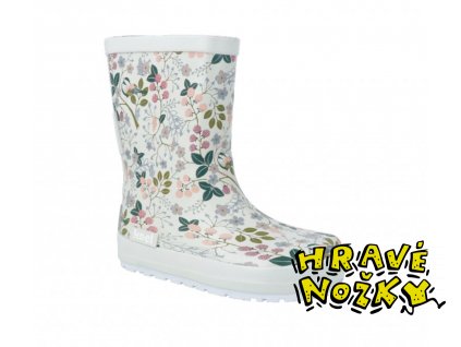 Barefoot holinky KOEL4Kids Wellie Bare Flowers Green | Bosonožka 2021 12 10 16 54 09