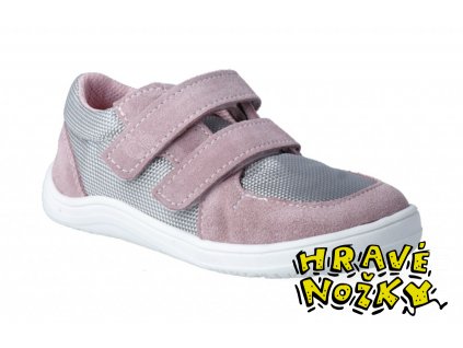 Barefoot tenisky Baby Bare Febo Sneakers grey:pink | Bosonožka 2022 04 23 09 19 28