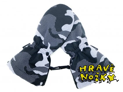 FANTOM SOFTSHELLOVÉ RUKAVICE SNĚHOVÉ S REFLEXNÍM POTISKEM - MASKÁČ