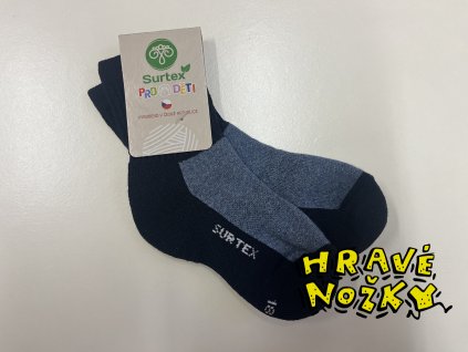 SURTEX Zimní ponožky 70% Merino - JEANS