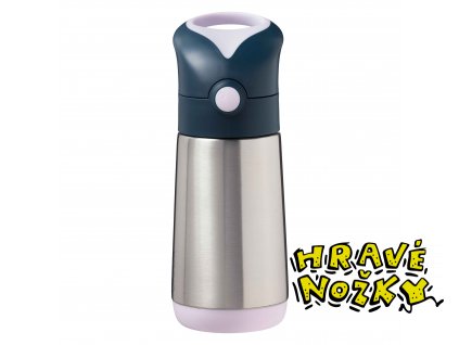 b.box TERMOSKA NA PITÍ S BRČKEM 350 ML - INDIGO/RŮŽOVÁ