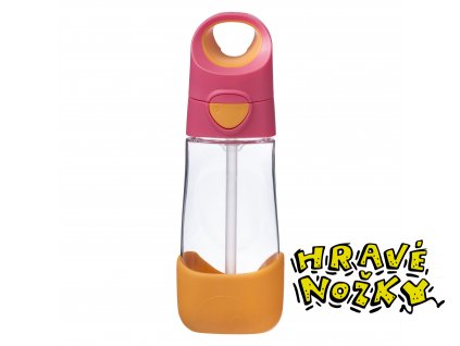 b.box LAHEV NA PITÍ S BRČKEM 450 ML - RŮŽOVÁ/ORANŽOVÁ