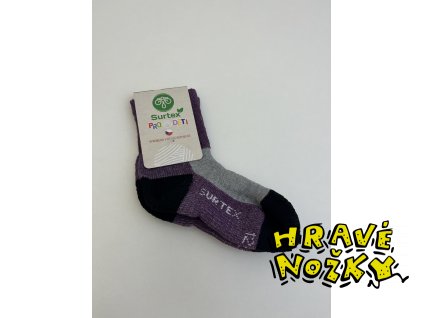 SURTEX Zimní ponožky 70% Merino - FIALOVÁ
