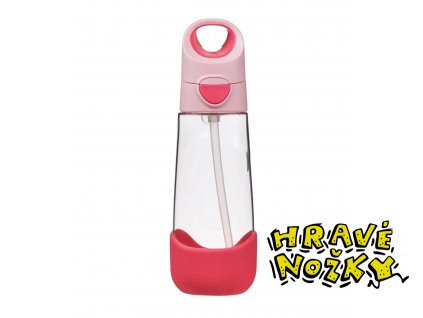 b.box LAHEV NA PITÍ S BRČKEM 600 ML - FLAMINGO FIZZ - hravé nožky