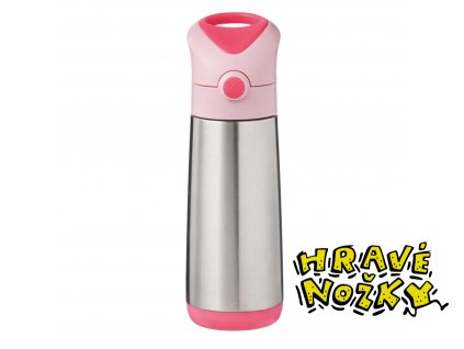 b.box TERMOSKA NA PITÍ S BRČKEM 500 ML - FLAMINGO FIZZ - HRAVÉ NOŽKY