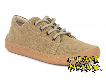 Barefoot tenisky Froddo G3130249-3 Vegan Laces Beige béžové - Hravé nožky