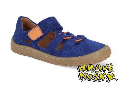 Dětské barefoot sandály Froddo G3150262-1 Elastic Sandal blue electric modré - hravé nožky