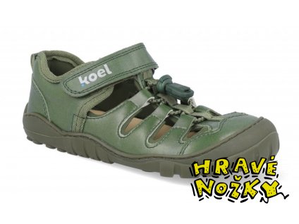 Barefoot sandály Koel - Madison Vegan Green zelené