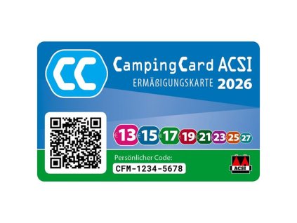 ACSI CampingCard 2026 německy + karta pro slevy v kempech