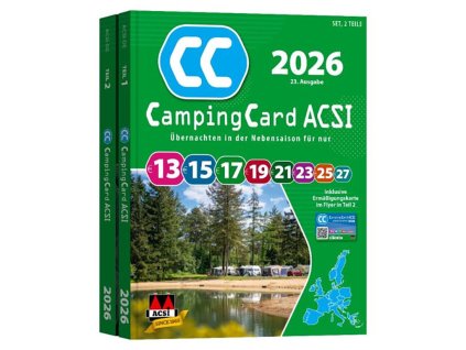 ACSI CampingCard 2026 německy + karta pro slevy v kempech