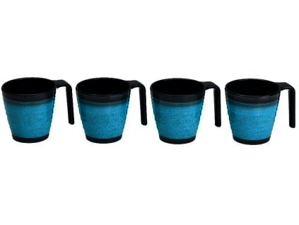 Flamefield Granite Aqua - sada hrnků 4ks