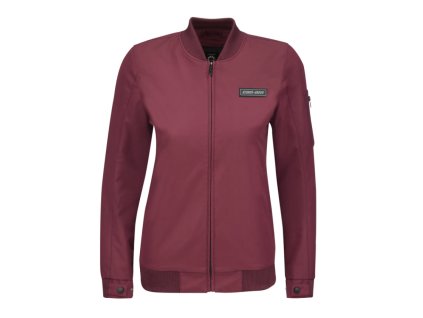 Dámska motorkárska bomber bunda Can-Am Burgundy (Veľkosť XS)