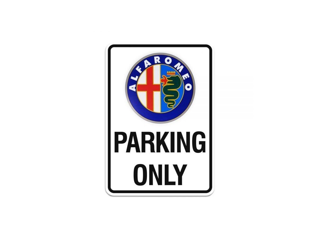 vyr 2883 parking only cartello alfa romeo anni 80 600x600