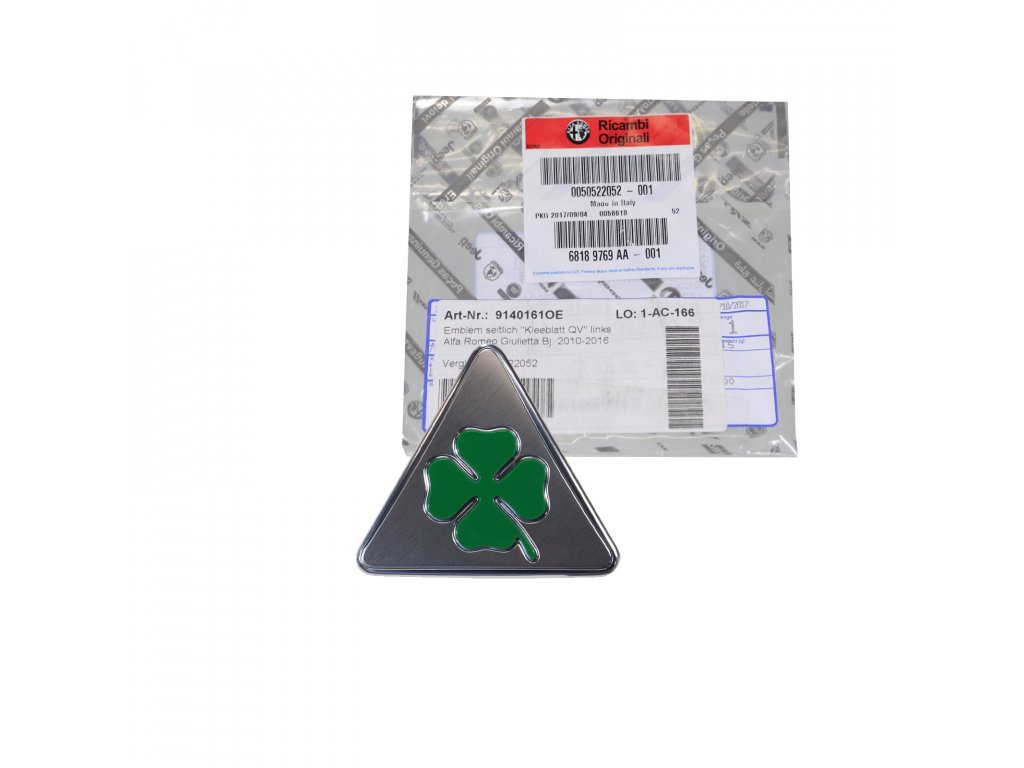 21036 alfa romeo giulietta znak bocni ctyrlistek levy stribrny