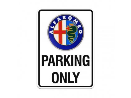 vyr 2883 parking only cartello alfa romeo anni 80 600x600