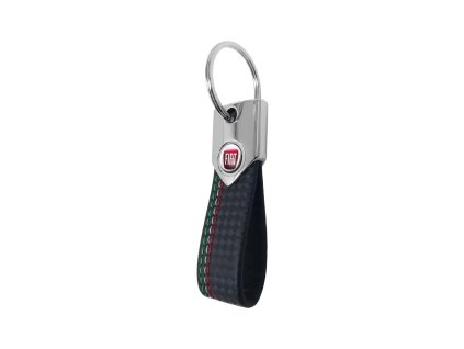 vyr 4613 21174 Portachiavi Carbon Black Logo Fiat Red A