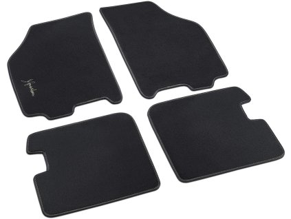 15990 lancia ypsilon 843 koberce textilni cerne s sedym logem