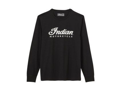 2025 imc pga apparel fw25 studio 2865724 MENS ESSENTIAL SCRIPT LOGO LS TEE, BLACK 1