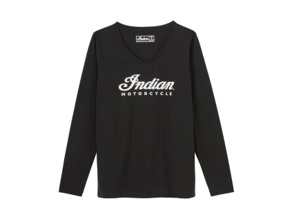 2025 imc pga apparel fw25 studio 2865748 WOMENS ESSENTIAL SCRIPT LOGO LS TEE, BLACK 4