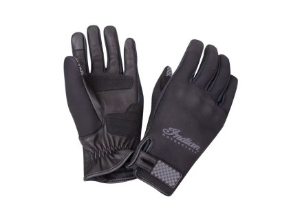 Indian Motorcycle Men's Neoprene Flat Track Riding Gloves with Hard Knuckles