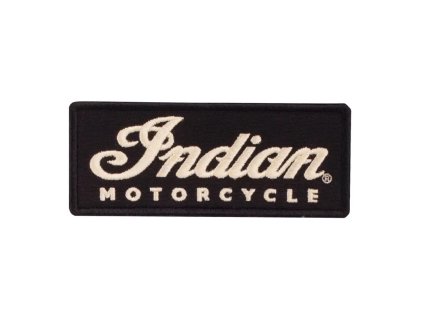 Indian Motorcycle Embroidered Script Logo Patch, Black