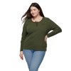 PGA JPG 2023 imc pga fw23 apparel onmodel 2833427 WOMENS MARL SCRIPT HENLEY LS TEE GREEN 2XL