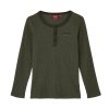 PGA JPG 2023 imc pga fw23 apparel studio 2833427 WOMENS KHAKI MARL SCRIPT HENLEY LS TEE, KHAKI 1