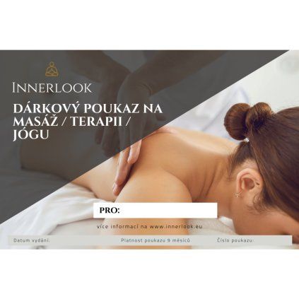 Dárkový poukaz na terapie / masáže v Libni - v hodnotě 1690 Kč