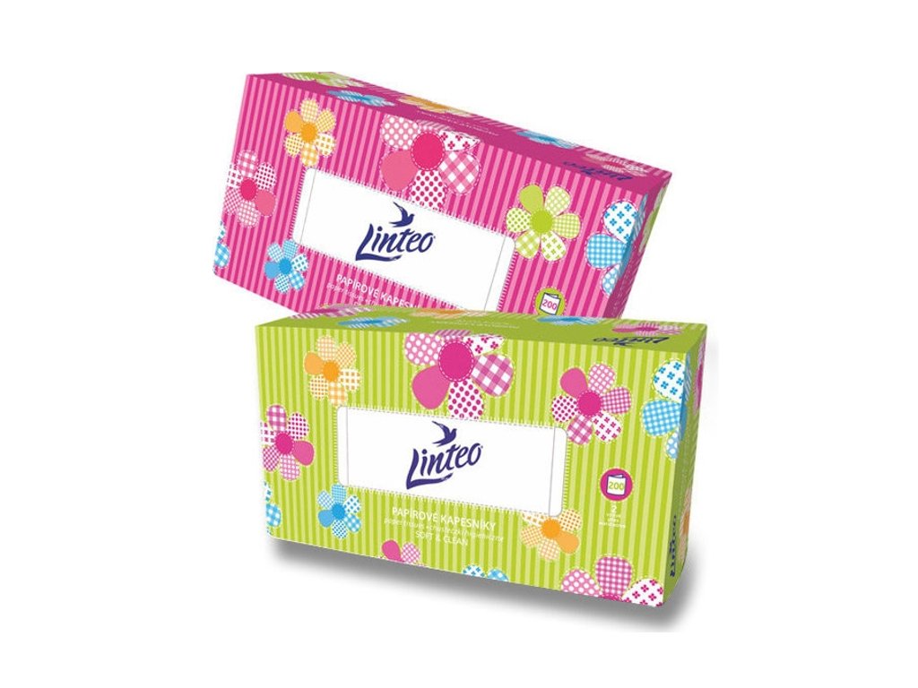 Linteo box kapesníků (Barva Fialová)