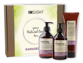 Sada INSIGHT DAMAGED HAIR šampon 400 ml + kondicionér 400 ml + maska 250 ml dárkový box