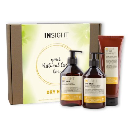 Sada INSIGHT DRY HAIR šampón 400 ml + kondicionér 400 ml + maska 250 ml darčekový box