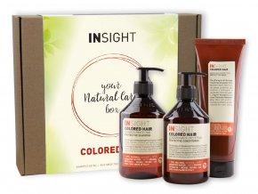 Sada INSIGHT COLORED HAIR šampón 400 ml + kondicionér 400 ml + maska 250 ml darčekový box