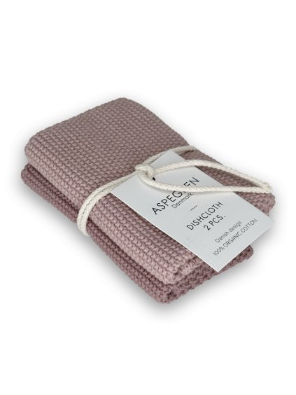 Aspegren dishcloth knitted solid mauve 3919