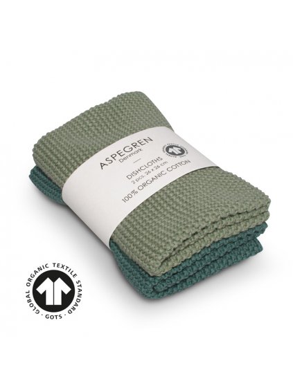 Aspegren dishcloth knitted solid mint 3244 web